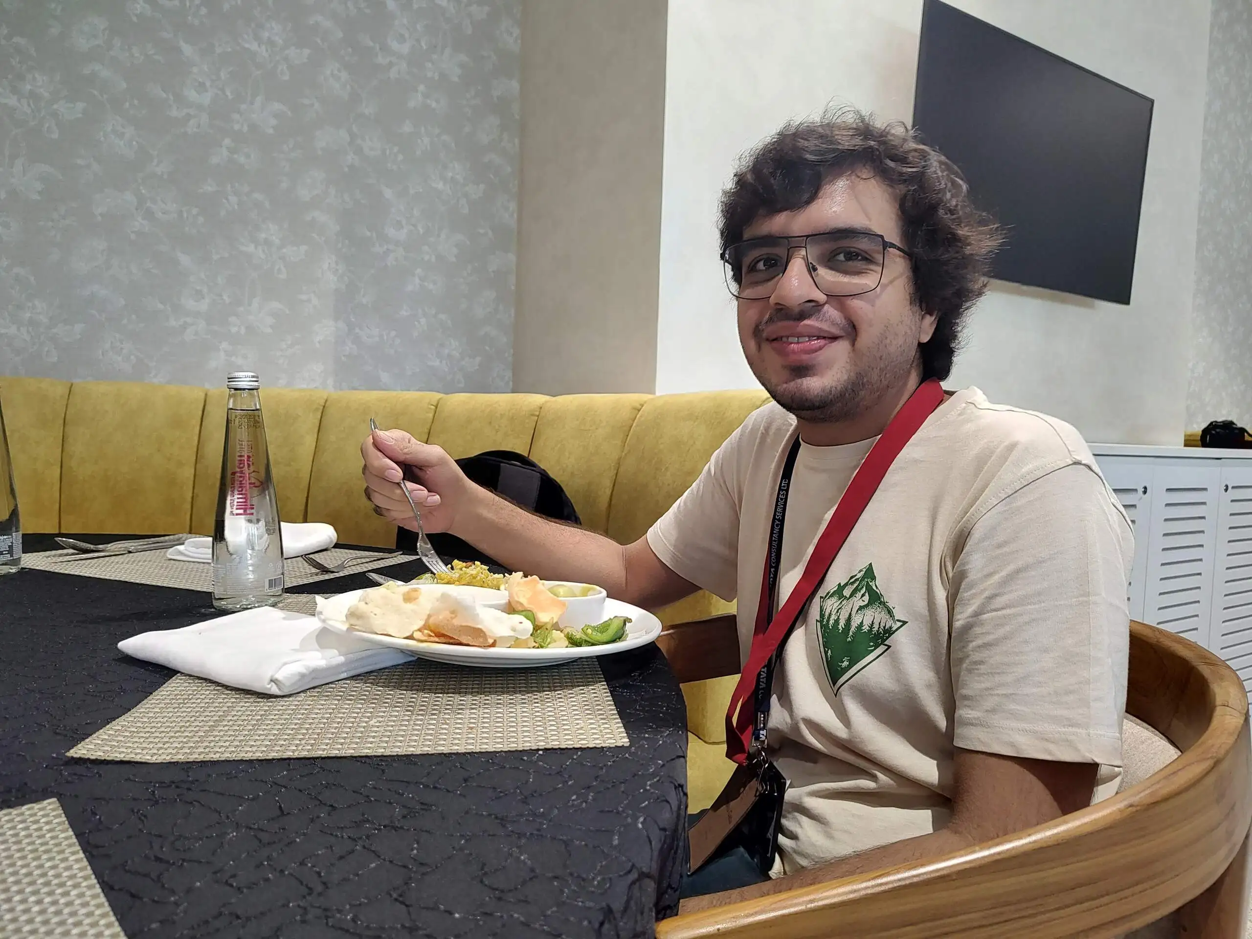 Me having a meal at SAT 2024