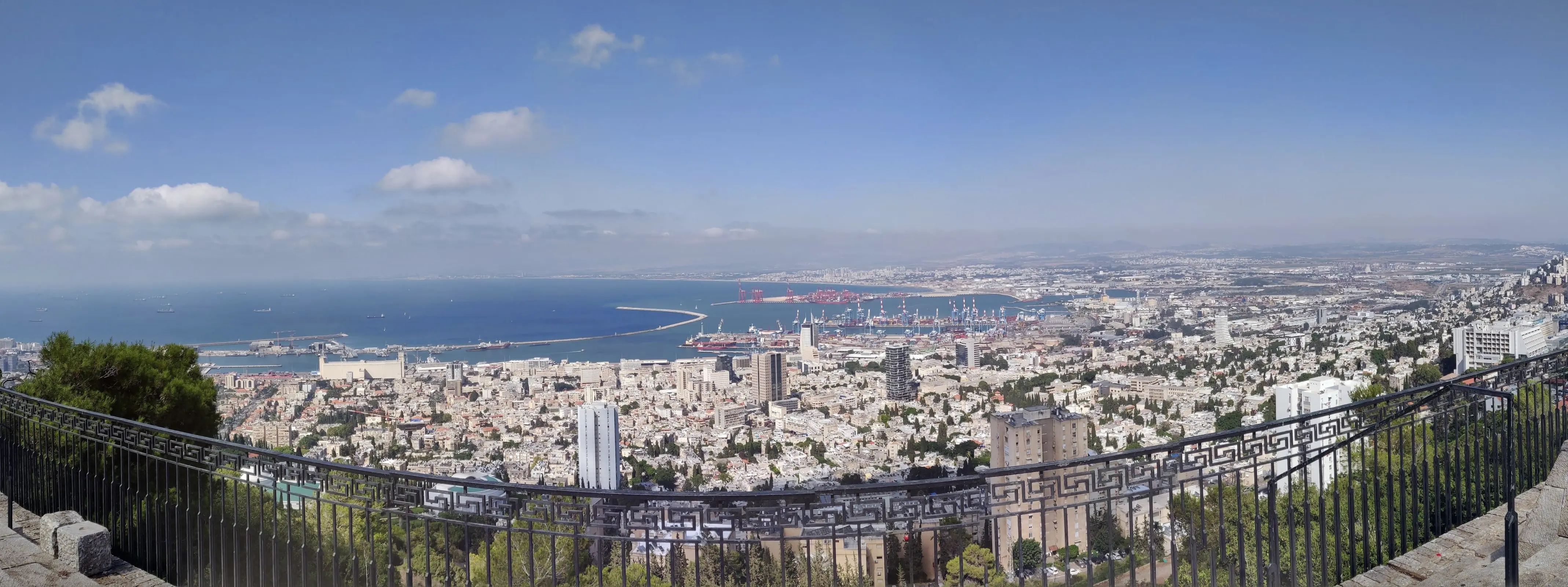 A panorama of the city of Haifa and the port