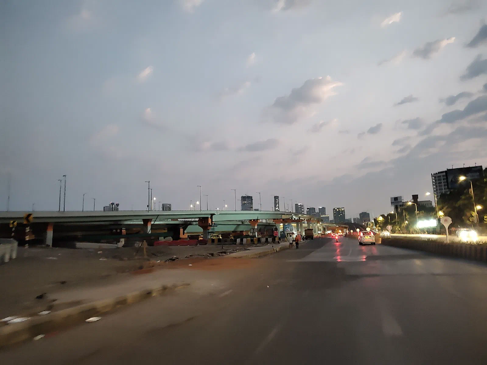 Coastal road in Worli.

