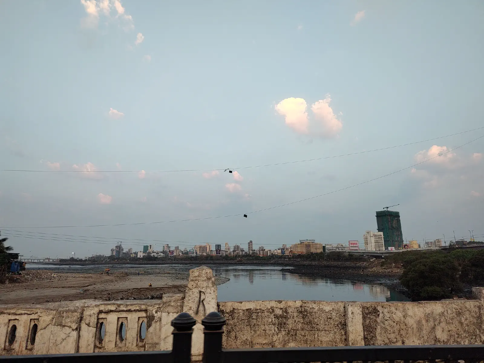 A view of the Mithi river. 
