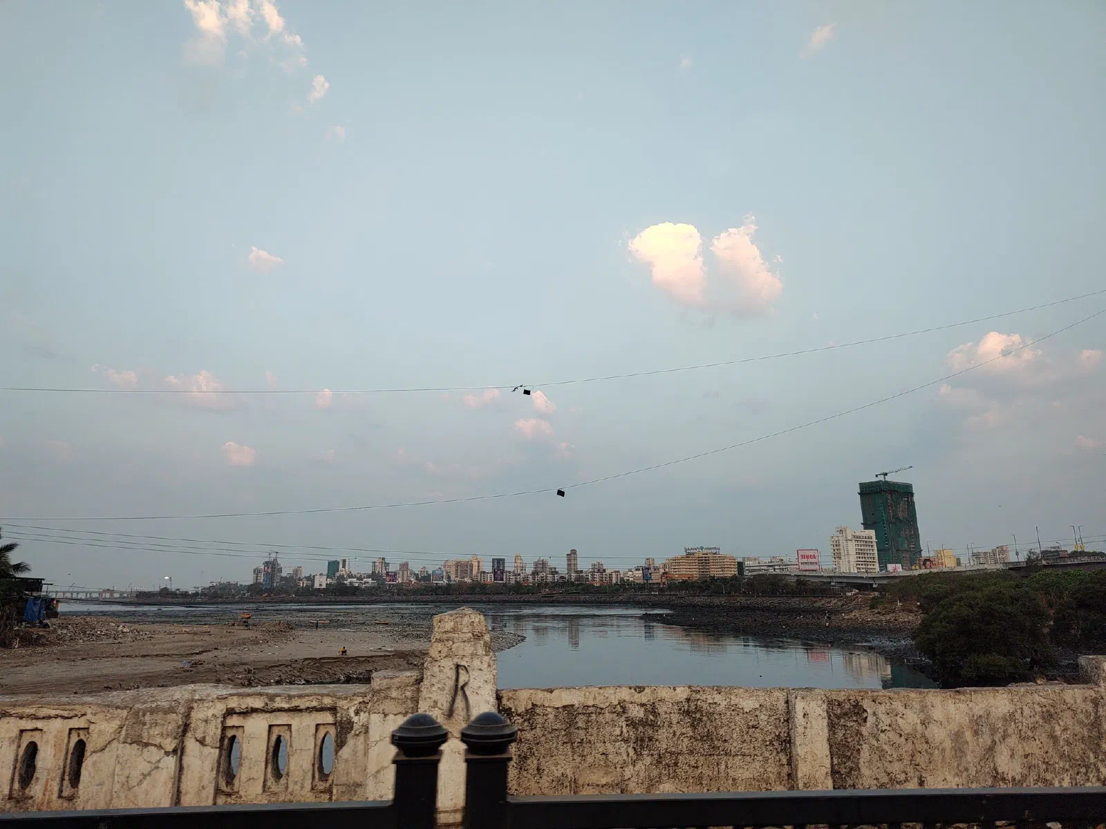 A view of the Mithi river. 
